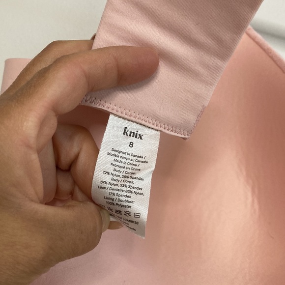 Knix Pink Lace Wingwoman Size 8 40D 40DD 40E 42D 42DD 42E Floral Wireless Comfy - Picture 12 of 13